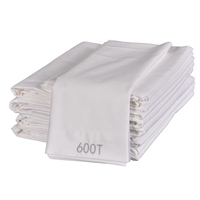 Ensemble de draps de lit d'hôtel en coton 100% 600 fils, confort supérieur, vente en gros