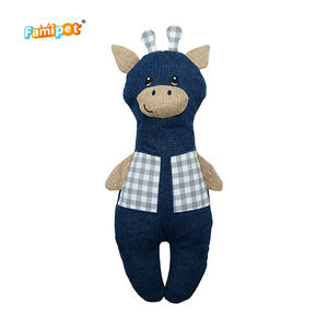 Famipet Custom grosir baru Denim hewan desain lembut boneka hewan peliharaan melengking mainan anak anjing berderit mainan - Product Image 6