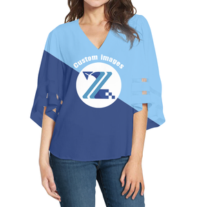 Camicia hawaiana stampata su misura <span class=keywords><strong>arancione</strong></span> con foglia di Monstera tropicale elegante <span class=keywords><strong>camicetta</strong></span> in Chiffon da donna Vintage top e camicette - Product Image 6