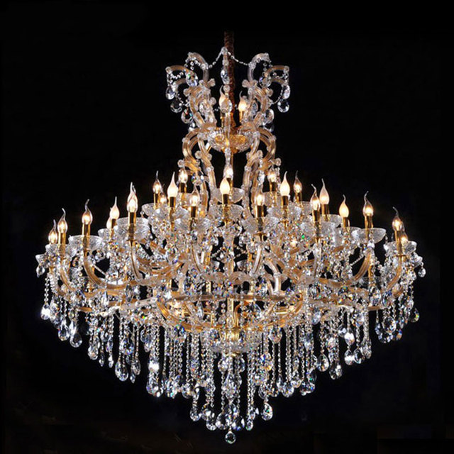 JYLIGHTING Luxury Crystal Indoor Chandelier K9 Branch Pendant Lamp for Living Room Decor