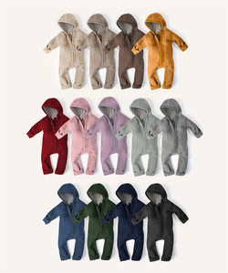 Mono de lana merino OEKO-TEX para bebé, de lana orgánica RWS, con puños plegables, pelele para bebé - Product Image 2