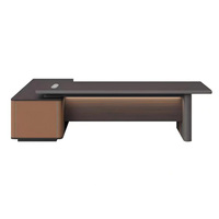Poste de travail moderne de luxe en forme de L pour directeur de bureau PDG Mobilier de direction Bureaux avec tiroirs pour la conception de table de chambre