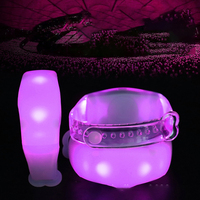 Fabrication de bracelets lumineux DMX avec télécommande bracelet plastique 3 lumières avec contrôle pour événement concert