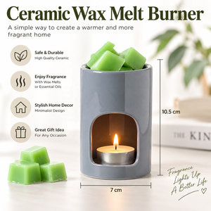 Modern Minimalist Ceramic Essential Oil Burner Cylinder Aromatherapy Fragrance Diffuser Porcelain <strong>Wax</strong> <strong>Melt</strong> <strong>Warmer</strong> for Home Decor - Product Image 6