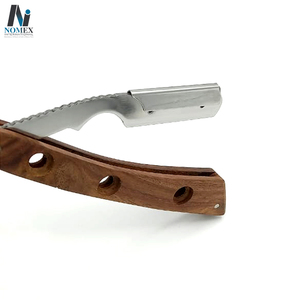 มีดโกนหนวดสำหรับผู้ชาย ใบมีดแบบตัดเดียว คุณภาพดี ขายดี ด้ามไม้ พร้อมชื่อแบรนด์ตามสั่ง - Product Image 3