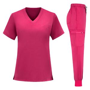 Top à col en V avec fentes latérales Boucle élastique Lavage en machine à poche unique pour les vétérinaires en clinique pour animaux de compagnie - Product Image 3