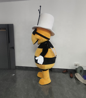 Costume de mascotte abeille en peluche blanche personnalisé 2025 pour adultes, idéal pour Halloween et le carnaval