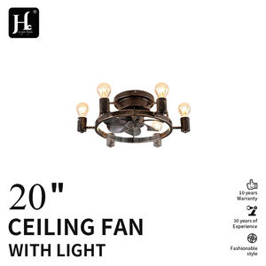 Ventilateur de plafond avec lumière CE, élégant, noir, installation encastrée, 19 pouces, petit ventilateur de plafond avec lumière - Product Image 2