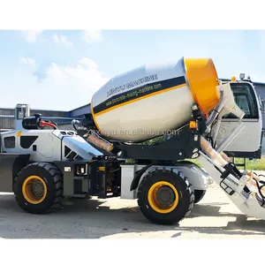 Concrete Mixer Truck 270 Degree Rotation Self Loading Concrete Mixer Truck With 3.5 Cubic Tank