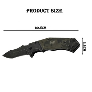 Cuchillo Táctico Plegable al por Mayor con Hoja de Piedra Lavada para Uso Exterior, Cuchillo de Supervivencia EDC para Caza, Camping y Rescate - Product Image 4