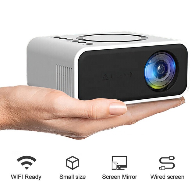 YT300 Cheap Price Wire+Wireless Phone Connection Mini Video Projector 25ANSI 320*240P Resolution Children Projector