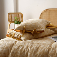 Parures de lit en coton doux 100 % personnalisables, style pastoral, motif végétal, tailles Queen/King européennes, vente en gros