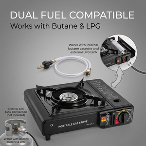 Estufa de Gas Portátil, Estufa de Gas Doméstica para Acampar, Estufa de Gas <span class=keywords><strong>Butano</strong></span> para Exteriores - Product Image 4