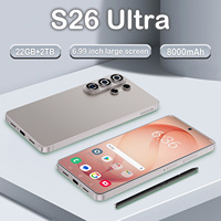 Teléfono Inteligente S26 Ultra para Viajes al Aire Libre, 5G, Cámara de 108MP, Batería de Larga Duración de 8000mAh, Pantalla HD de 6.99 Pulgadas, 22GB+2TB, Doble SIM