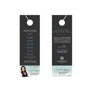 Étiquettes de suspension pour bouton de <span class=keywords><strong>porte</strong></span> personnalisées Légende orange identique des deux côtés 10pk papier d'imprimerie - Product Image 2