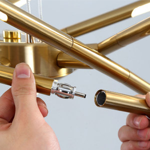 Lampadario a Tubo LED in Ferro per <span class=keywords><strong>Soggiorno</strong></span>, Camera da Letto, Sala da Pranzo, <span class=keywords><strong>Cucina</strong></span>, Illuminazione Moderna per Interni con Telecomando - Product Image 6