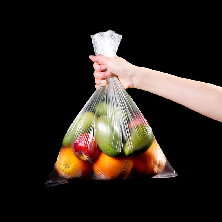 食品包装農産物バッグロール収納包装透明プラスチックヒートシールサイドガセットバッグHDPE透明使い捨て1トン