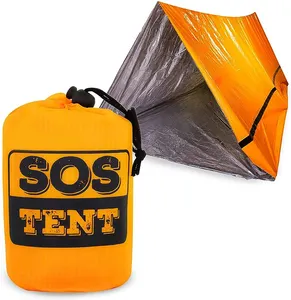 Наружная аварийная спасательная палатка, ветрозащитная и водонепроницаемая трубчатая палатка, подходит для кемпинга и пеших прогулок