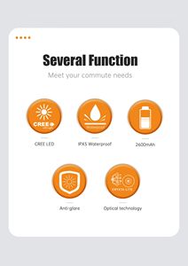 USB Có Thể Sạc Lại 500 Lumen Xe Đạp Ánh Sáng Sáng Xe Đạp Đèn Pha Cho An Toàn Xe Đạp Ánh Sáng - Product Image 6