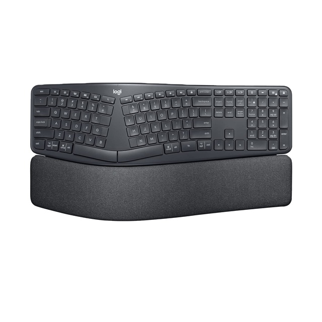 Logitech ERGO K860 Wireless Ergonomic Qwerty Keyboard Split Keyboard Wrist Rest Natural Typing