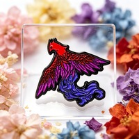 Broche Phénix en émail, épinglette Phénix volant en émail dur, accessoire de mode décoratif créature mythique