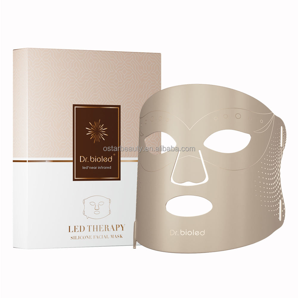 Dr. Bioled IPX7 Waterproof Silicone LED Face Mask | 7-Color Light Therapy with Infrared for Facial Whitening & Anti-Aging – orangles Kuwait