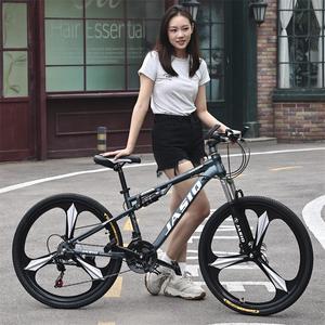 Biciclette da Montagna in Acciaio al Carbonio per Adulti, Modelli da Uomo per Ciclismo All'aperto, Doppia Sospensione, Freni a Disco, Velocità Variabile - Product Image 4