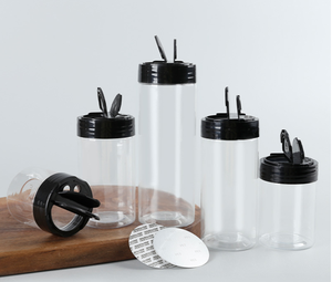 Oferta Especial: Botellas de Plástico PET Vacías para Condimentos, Envases para Especias en Polvo con Tapa, Juego de Tarros para Pimienta y Sal, para Dulces y Especias - Product Image 6