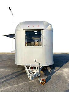 Carrito de Comida Móvil Retro Gourmet, Carrito de Aperitivos para Campamento, Famoso en Internet, Carrito de Comida Móvil para Café, Bebidas, Hot Dogs, Helados, de Acero Inoxidable - Product Image 5