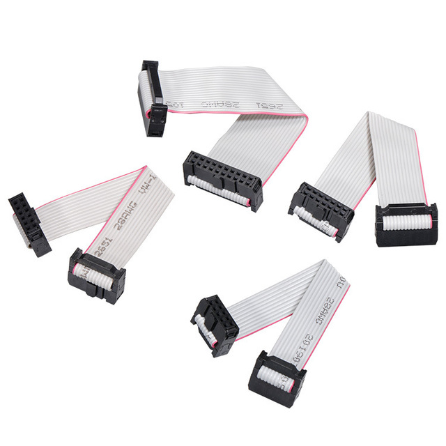 2.54mm Pitch IDC Female to Male Connector 6-50 Pin Flat Ribbon Data Cable