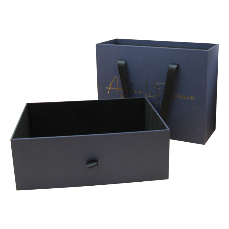 luxury printing logo paper box designs packaging custom wig drawer box packaging with ribbon