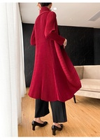 Veste plissée élégante pour femme, style minimaliste, manches longues, vêtement d'extérieur modeste pour femme musulmane, idéale pour la mode du Ramadan, vente en gros pour boutiques.