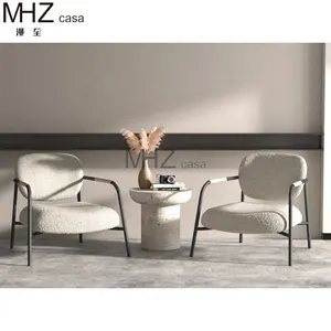 Mhz Casa Modern Chaise Minimalistisch Ontworpen Single Sofa Accent Stoel Witte Kleur Vrije Tijd Fauteuils Voor Woonkamer