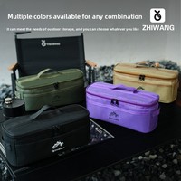 Bolsa de Almacenamiento de Utensilios de Cocina de Material PE para Acampar al Aire Libre, Multifuncional, para Tazones, Palillos, Lámpara Portátil