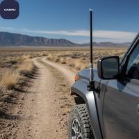 Antenne de voiture universelle Carfu 51 cm en acier inoxydable, antenne tout-terrain pour SUV et moto, installation facile sans perçage, AC-1184
