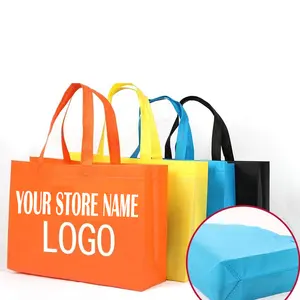 High Quality Custom Printed Supermarket Shopping Bag Portable Non Woven Bag Wholesale Non Woven Bags