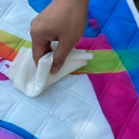 Tapis de camping/pique-nique imperméable à ultrasons - Logo personnalisé - Tapis de sol portable léger toutes saisons pour temps froid/chaud