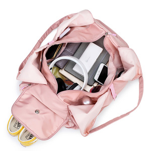 <span class=keywords><strong>Bolso</strong></span> de Hombro para Yoga de Nailon Impermeable de Gran Capacidad en Color Rosa de Último Diseño con Logo Personalizado para <span class=keywords><strong>Gimnasio</strong></span> para <span class=keywords><strong>Mujer</strong></span> - Product Image 3