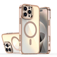 Étui magnétique Light Shadow pour iPhone 17 ProMax-Housse de protection transparente compatible avec iPhone 16 Pro / 15 / 14