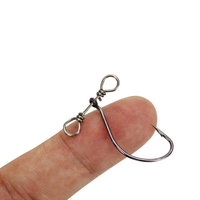 Crochet pivotant 360 degrés Twist Rig 2.5cm0.4g leurre appât souple Spin Drop Shot crochets pour bar et truite espèces pour la pêche en eau salée