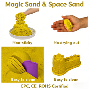 <span class=keywords><strong>Sable</strong></span> Magique Décompression Sensorielle DIY Jouet Éducatif Spatial <span class=keywords><strong>Sable</strong></span> Pâte à Modeler Douce Adapté aux Enfants - Product Image 3