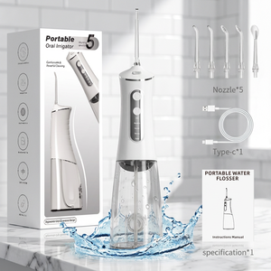 Irrigador Bucal de Alta Presión con Molde <span class=keywords><strong>Privado</strong></span>, Irrigador Oral de Chorro de Agua, Dispositivo de Irrigación Dental para el Hogar y Viajes - Product Image 1