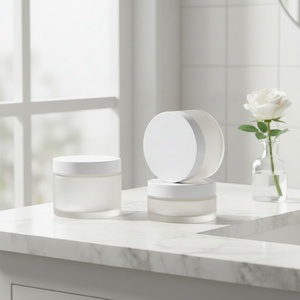 Vente en gros de pots cosmétiques en plastique PET à paroi épaisse givrée, 10g, 30g, 50g, 100g, 150g, 200g, 250g, pour crème pour le corps et le visage, emballage personnalisé - Product Image 2