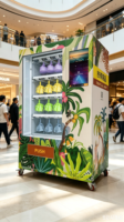 Máquina Expendedora con Puerto de Carga USB, Banco de Energía Integrado, Quiosco de Autoservicio para Snacks, Bebidas y Cosméticos con Carga