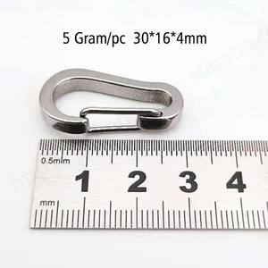 Chine usine en gros mousqueton crochet porte-clés sac partie anneau fendu clip en métal petit mousqueton - Product Image 5