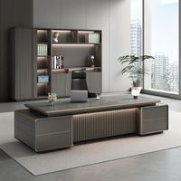 Bureau de direction modulaire en forme de I, extensible, de luxe moderne, facile à assembler, en bois écologique, mobilier commercial pour bureau de patron