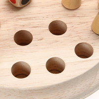Jeu d'échecs en bois coloré personnalisé en gros, jouets éducatifs Montessori en blocs amusants