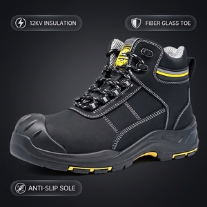 MAXITOUGH isolante 12KV <span class=keywords><strong>antiscivolo</strong></span> nabuk Anti-stab mezzsuola in fibra di vetro pesante tipo industria <span class=keywords><strong>scarpe</strong></span> di sicurezza comode per gli uomini - Product Image 1