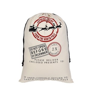 Custom Wholesale <b>Christmas</b> Sacks <b>Christmas</b> Decoration Supplies Santa Sacks Packaging <b>Christmas</b> Beam Canvas <b>Bag</b> - Product Image 1