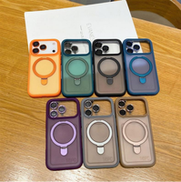 Coque de téléphone portable translucide pour iPhone 18 18 Pro Max avec protection d'objectif d'appareil photo, coque arrière magnétique pour iPhone 15 Pro Max